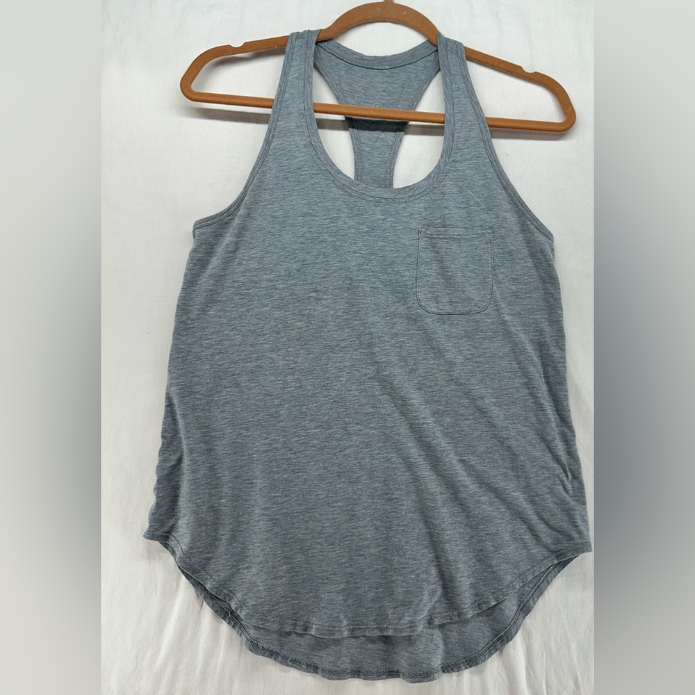 Lululemon Racerback Women's Tank Top Heathered Pitch Grey Size XS